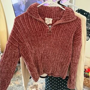Cozy Maroon Cowl Neck Sweater
